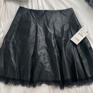 Zara leather mini skirt
